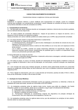 NTC 910100 Caixas de Medição e CMM - Metálicos 270813