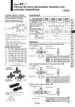 V&aacute;lvula de al&iacute;vio de press&atilde;o residual com conex&atilde;o
