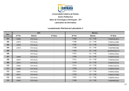 Levantamento Patrimonial Laborat&oacute;rio 3