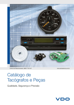 Catálogo de Tacógrafos e Peças
