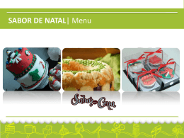 SABOR DE NATAL| Menu