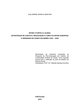 Guilherme Saraiva Martins. Entre o forte e a aldeia