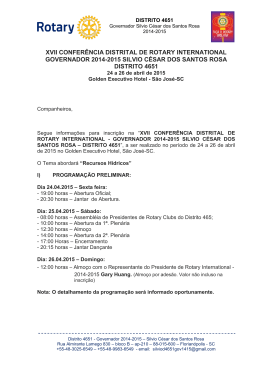 xvii conferência distrital de rotary international governador 2014