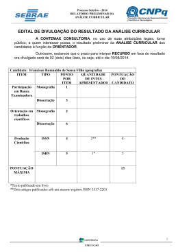 edital de divulga&ccedil;&atilde;o do resultado da an&aacute;lise curricular