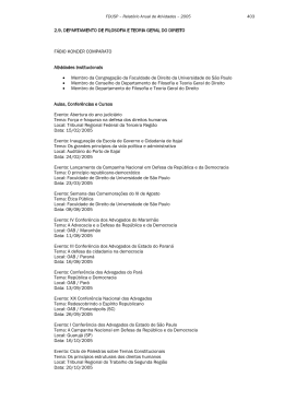 2.9. DEPARTAMENTO DE FILOSOFIA E TEORIA GERAL DO