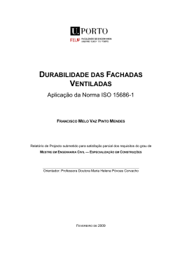 Durabilidade das Fachadas Ventiladas