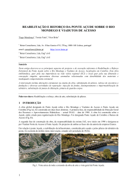 REABILITA&Ccedil;&Atilde;O E REFOR&Ccedil;O DA PONTE A&Ccedil;UDE SOBRE O