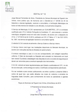Edital 12 2015 Servico concelhio de metrologia