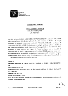 Ata de Registro de Preços 03 E/2015