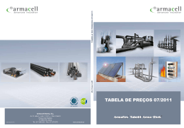 TABELA DE PRE&Ccedil;OS 07/2011