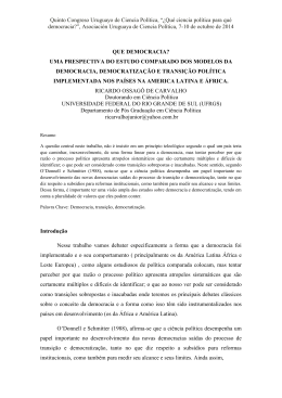 Quinto Congreso Uruguayo de Ciencia Pol&iacute;tica
