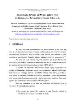 Determina&ccedil;&atilde;o de vaz&atilde;o por m&eacute;todo colorim&eacute;trico em escoamentos