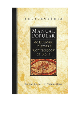 Manual Popular de Dúvidas, Enigmas e Contradições da Bíblia