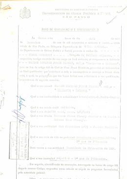007 - Interrogat&oacute;rio DOPS Carlos Eduardo Fleury Informa&ccedil;&otilde;es: Auto