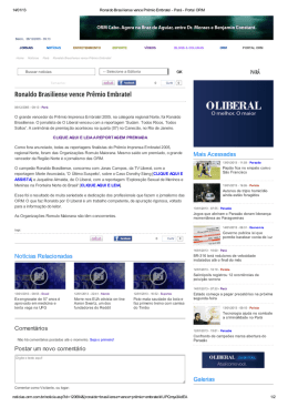 (Ronaldo Brasiliense venc...tel - Par\341 - Portal ORM)