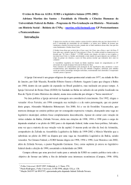 IURD e o legislativo baiano