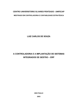 luiz carlos de souza a controladoria e a implanta&ccedil;&atilde;o de sistemas