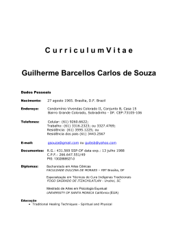 C urriculum V itae Guilherme Barcellos Carlos de Souza
