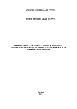 Emiss&otilde;es gasosas de diesel e biodiesel utilizando motor