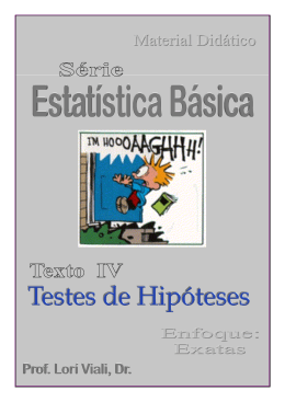 Testes de Hip&oacute;teses param&eacute;tricos