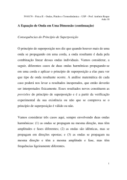 A Equa&ccedil;&atilde;o de Onda em Uma Dimens&atilde;o (continua&ccedil;&atilde;o