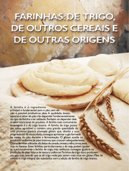 FARINHAS: DE TRIGO, DE OUTROS CEREAIS E DE OUTRAS