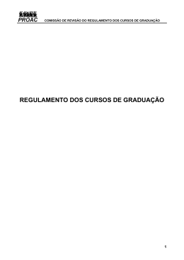 Regulamento dos Cursos de Graduação