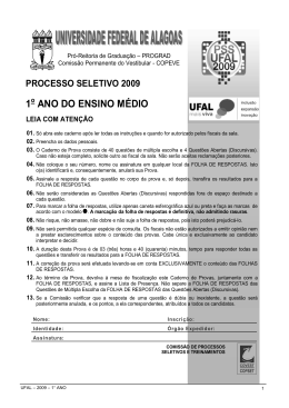 Prova - Primeiro Ano