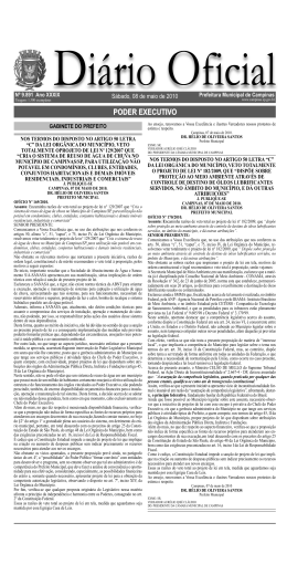 S&aacute;bado, 08 de maio de 2010 - Prefeitura Municipal de Campinas