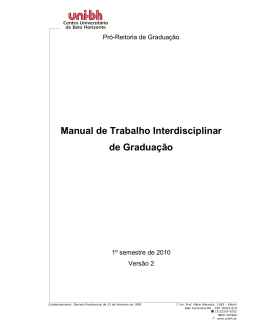 Manual de Trabalho Interdisciplinar de Graduação - Uni-BH