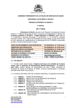 COMISSÃO PERMANENTE DE LICITAÇÃO DE SAÚDE – CPLSA