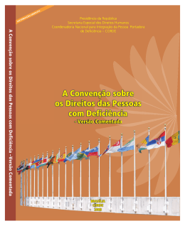 A Convenção sobre os direitos das pessoas com deficiência