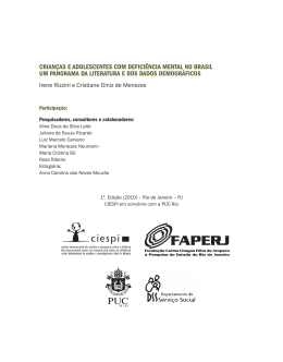 crianças e adolescentes com deficiência mental no brasil