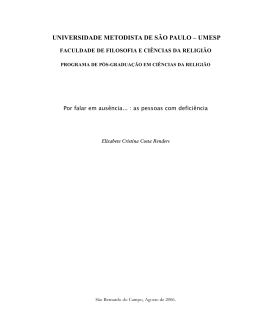Por falar em aus&ecirc;ncia... as pessoas com defici&ecirc;ncia