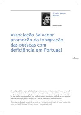 Associação Salvador: promoção da integração das pessoas com