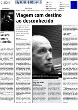 Viagem com destino ao desconhecido