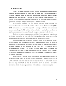 Diagn&oacute;stico da destina&ccedil;&atilde;o final dos res&iacute;duos urbanos no distrito do