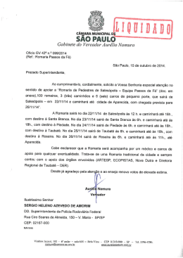 ofício - Vereador Aurélio Nomura