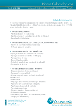 Baixe aqui o Rol de Procedimentos dos planos Odontomãe