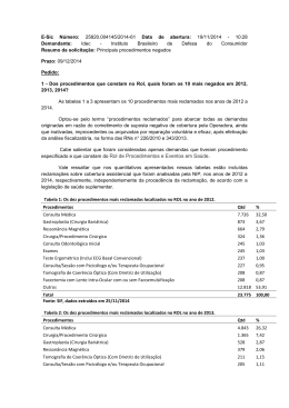 especificado e que constam do Rol de Procedimentos e