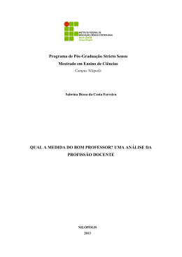 Qual a medida do bom professor?