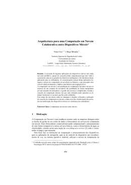 Arquitectura para uma Computa&ccedil;&atilde;o em Nuvem Colaborativa entre