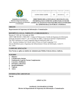 nc 14/in01/dsic/gsipr - Departamento de Seguran&ccedil;a da Informa&ccedil;&atilde;o e