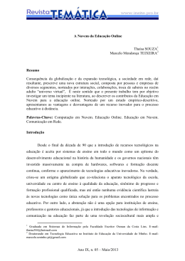 Ano IX, n. 05 – Maio/2013 A Nuvem da Educação Online Thaísa