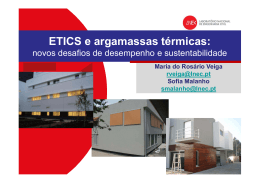 ETICS e argamassas t&eacute;rmicas: