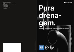 Sistemas de drenagem, v&aacute;lvulas e sif&otilde;es da Geberit.