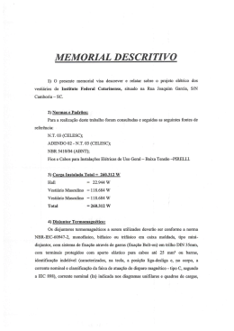 memorial descritivo elétrico