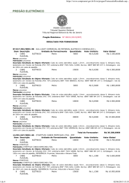 Resultado por Fornecedor - TRE-RJ