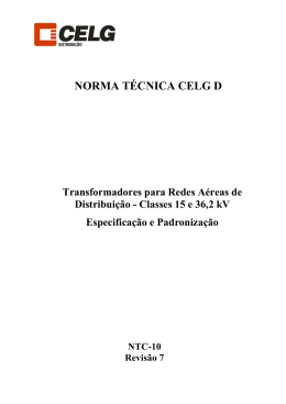 Transformadores para Redes Aéreas de Distribuição