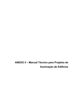 ANEXO 5 – Manual Técnico para Projetos de Iluminação